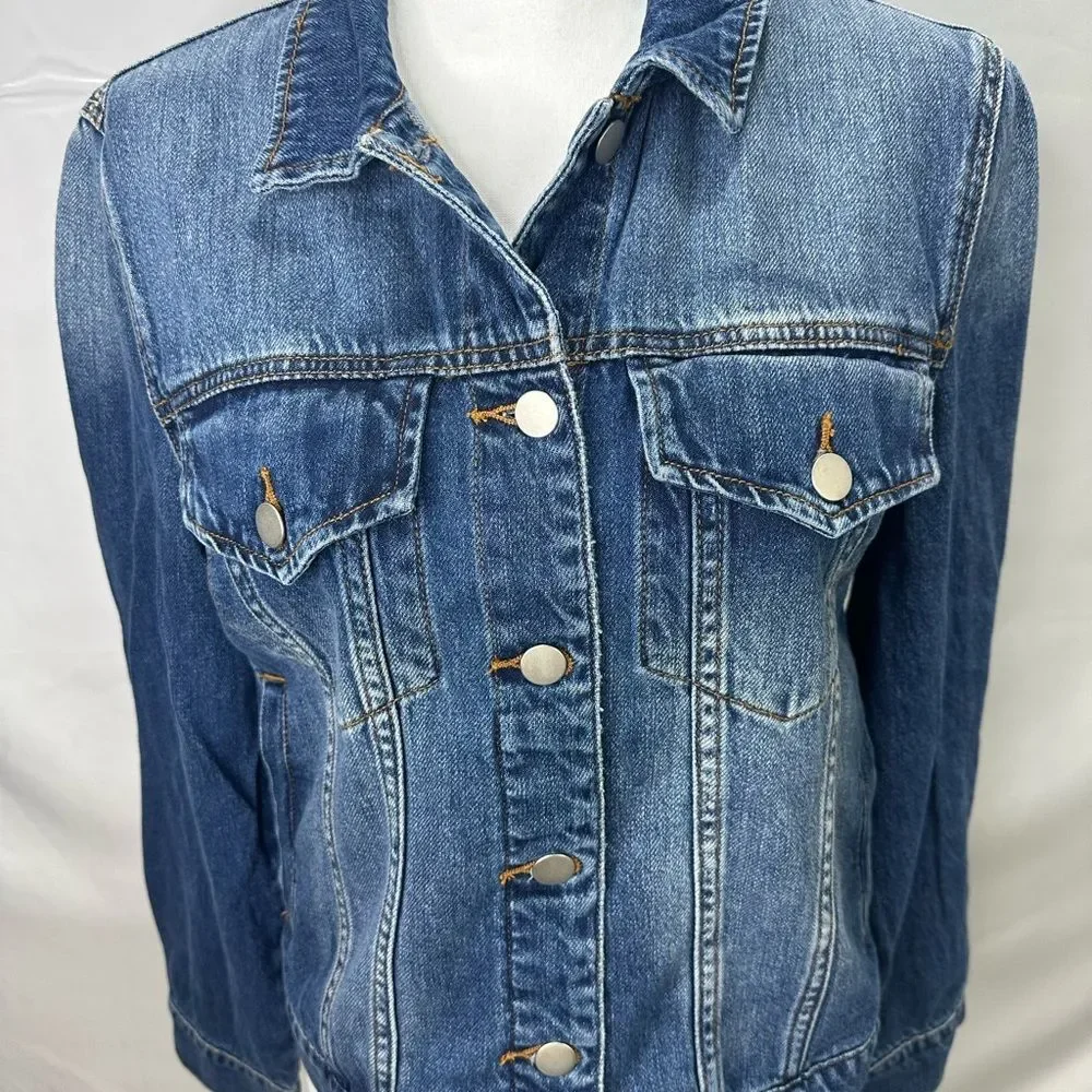 Prosperity Distressed Blue Denim Jacket Size XL - Picture 3 of 10